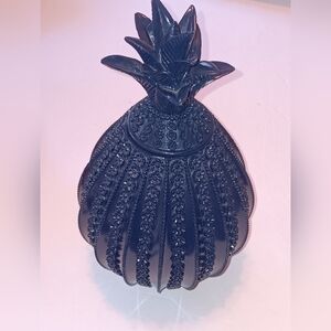 Nate Berkus Navy Blue Lacquer Pineapple Interior Design Home Decoration